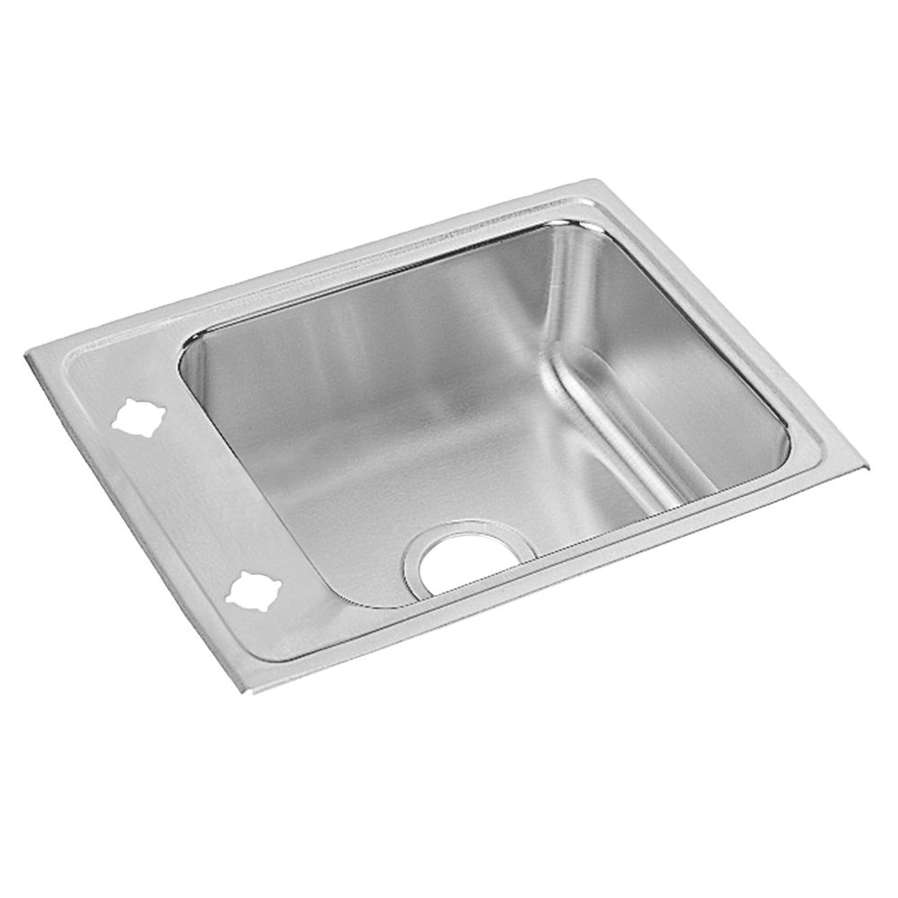 Elkay Lustertone Classic Stainless Steel 22" x 17" x 7-5/8" 2-Hole Single Bowl Drop-in Classroom Sink
