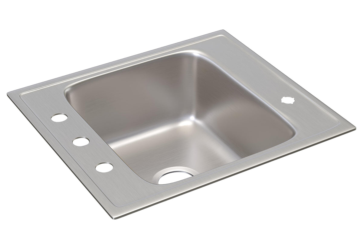 Elkay Lustertone Classic Stainless Steel 22" x 19-1/2" x 7-1/2" Single Bowl Drop-in Classroom Sink