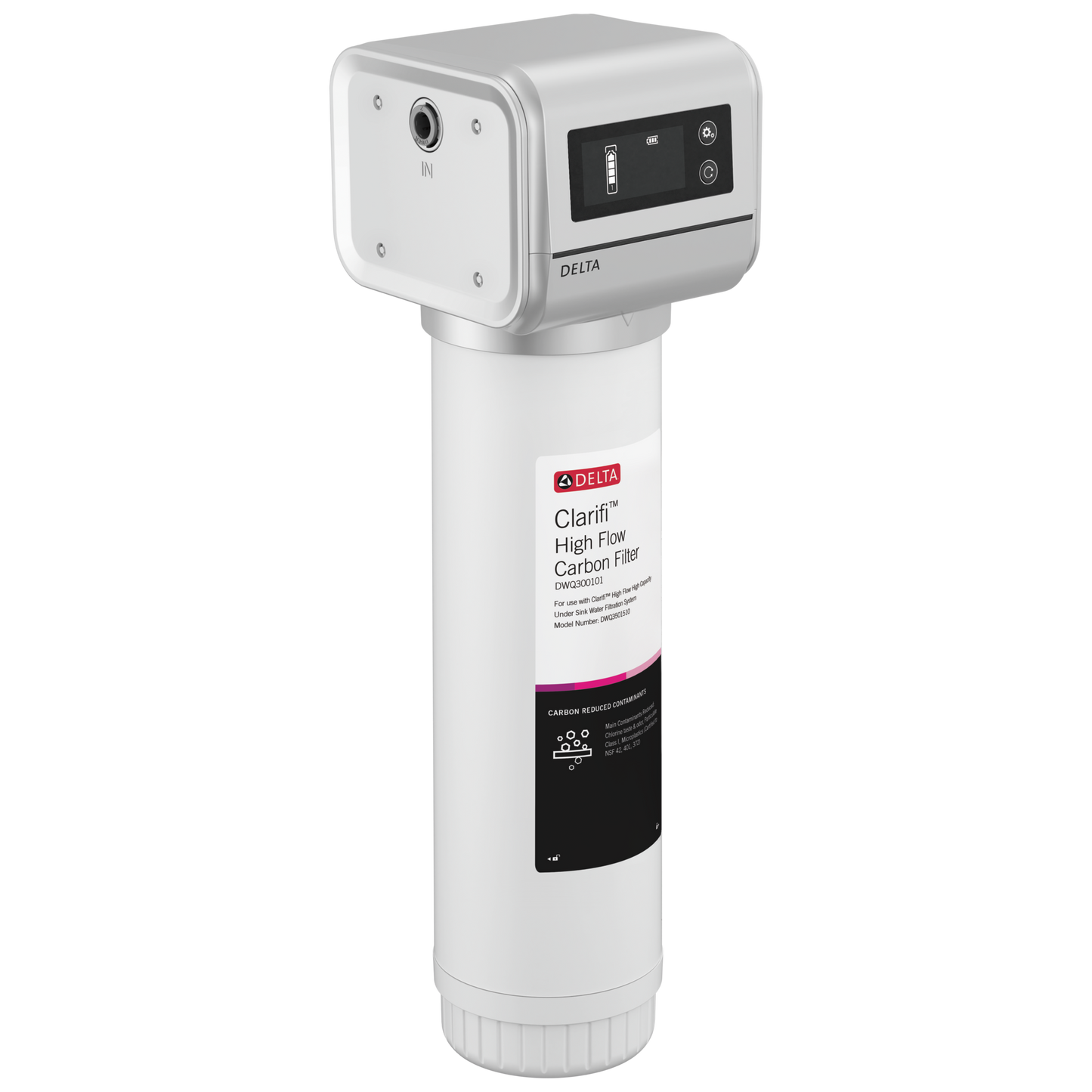 Delta Clarifi DWQ3501510 High Flow High Capacity Under Sink Water Filtration System