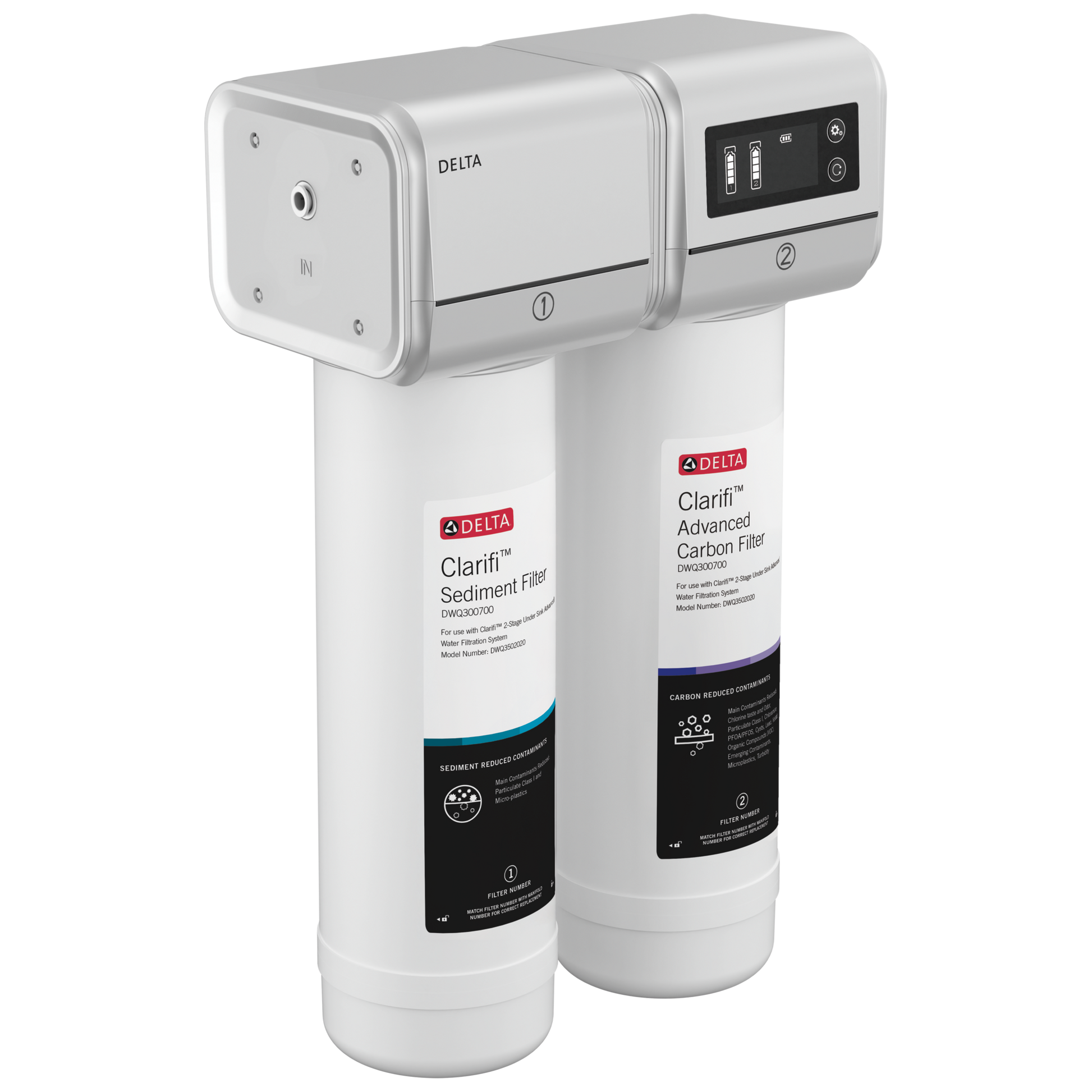 Delta Clarifi DWQ3502020 2-Stage Under Sink Advanced Water Filtration System