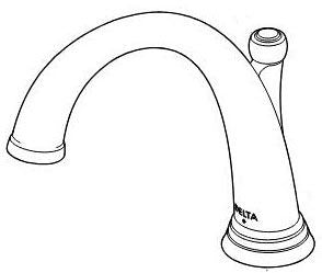 Delta Woodhurst RP100153BL Finial - Roman Tub