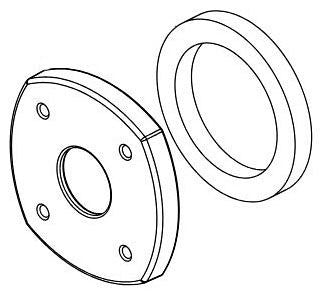 Delta Stryke RP100410PCPR Spout Flange & Gasket - WM Bath