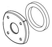 Delta Stryke RP100413CZPR Handle Flange & Gasket - WM Bath Faucet