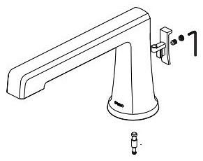 Brizo Levoir RP100442NK Finial, Screw, Cover and Lift Rod