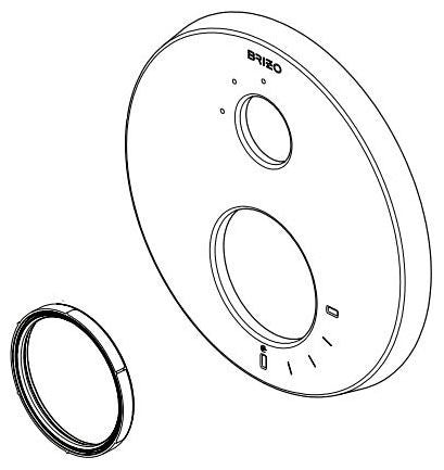 Brizo Litze RP100639SL Pressure Bal with 6F Diverter Escutcheon