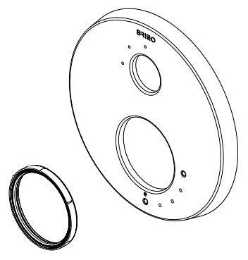 Brizo Odin RP100645BN Pressure Balance with 3F Diverter Escutcheon