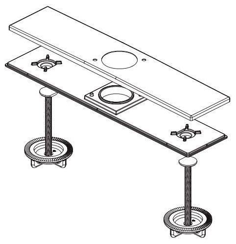 Delta Junction RP100778PC Escutcheon, Plate, Nut, and Gasket