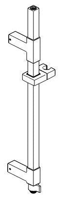Delta Universal Showering Components RP100861CZPR 26" Angular Shower Column