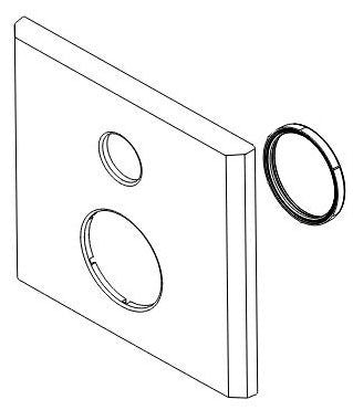 Delta RP101041SSPR Escutcheon - 6-Setting Int. Div. 14S