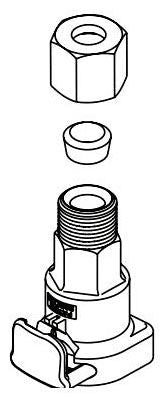 Brizo RP101112 Connector Asm - Tube Q/C