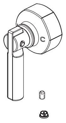 Brizo Invari RP101147PG Thermostatic Valve Trim Temperature Handle Assembly