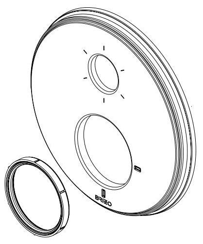 Brizo Invari RP101158PC Pressure Balance Valve with 6-Function Diverter Escutcheon and Seal