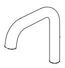 Brizo Odin RP101376GL Square Prep Spout Assembly