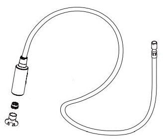 Brizo Odin RP101377GL Hose and Sprayer Assembly