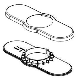 Delta Kayra RP101384CZ Escutcheon and Base
