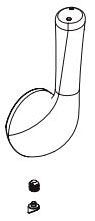 Delta Kayra RP101387BL Handle,Set Screw and Button