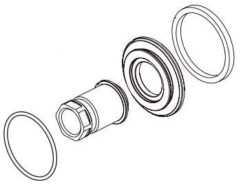 Delta Trillian RP101445 Spout Flange, Nut, Washer and O-ring