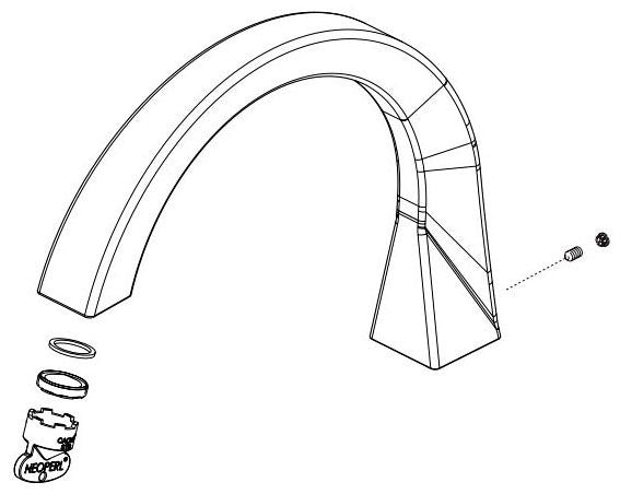 Delta Trillian RP101469PCPR Spout Assembly - J Spout