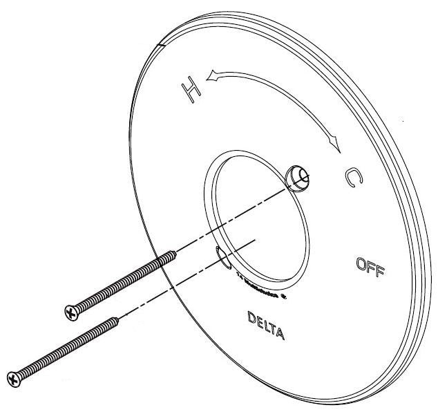 Delta Caffery RP101538CZ Escutcheon and Base Plate