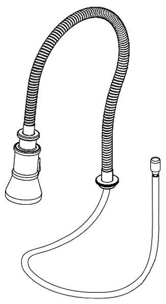 Brizo Artesso RP101563RB Articulating Finished Hose And Wand Assembly