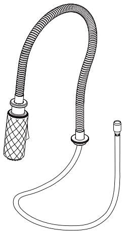 Brizo Litze RP101564SS Articulating Finished Hose And Wand Assembly