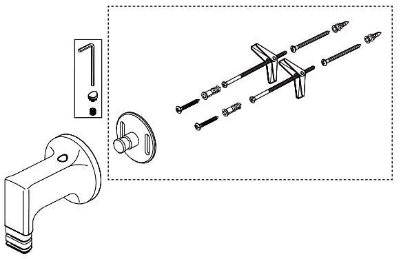 Brizo Kintsu RP101577NK Mounting Base and Hardware