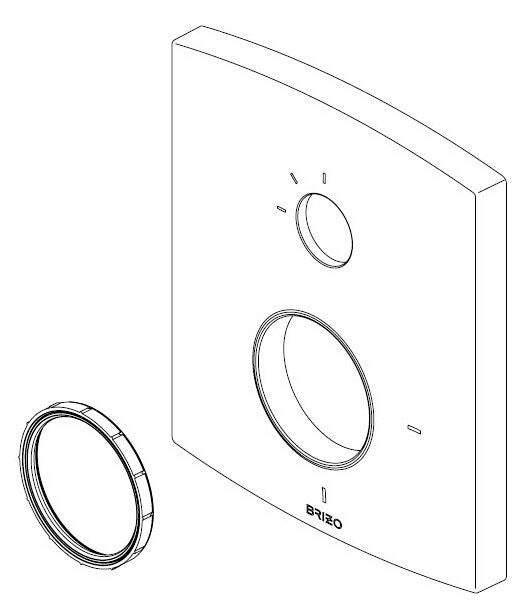 Brizo Kintsu RP101603GL Escutcheon- 17T Integrated 6F
