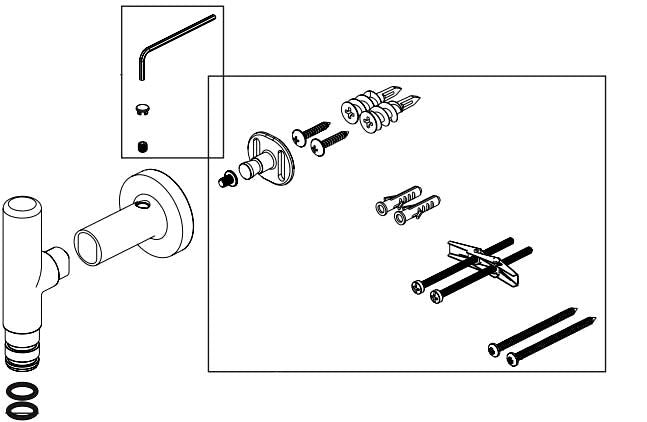 Brizo Essential Shower RP101667SL Mounting Base and Hardware