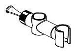 Delta Universal Showering Components RP101921CZPR Slide Mechanism and Hand Shower Mount
