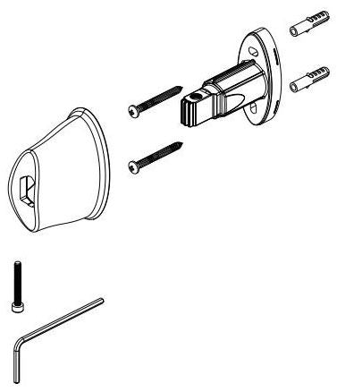 Delta Universal Showering Components RP101922PNPR Mounting Post and Mounting Hardware