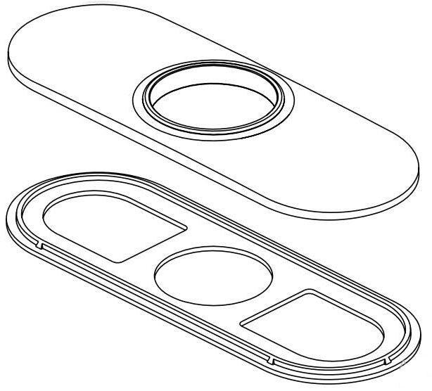 Delta Woodhurst RP102033PC Gasket and 3-Hole Escutcheon
