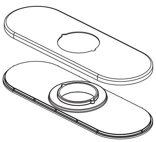 Peerless Flute RP102104BL Escutcheon & Plate