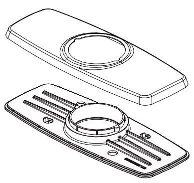 Delta Geist RP102244SP Single Handle Escutcheon with Baseplate