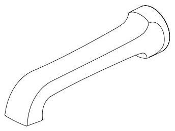Delta Tetra RP103283CZPR Spout Assembly