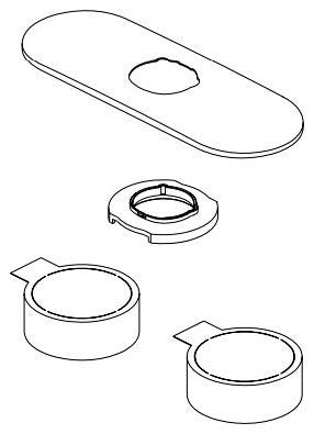Delta Nicoli RP103367BL 3 Hole Escutcheon and Spacer
