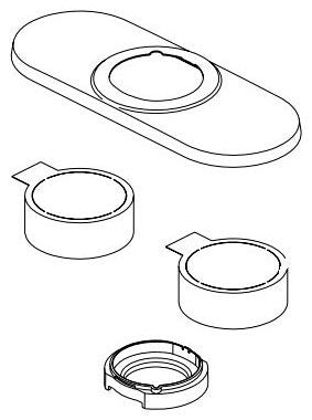 Delta Bowery RP103372SS 3 Hole Escutcheon and Spacer