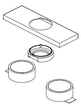 Delta Modern RP103380PC 3 Hole Escutcheon and Spacer