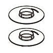 Delta Broderick RP103752 Glide Rings (1 blue,Red, 2 Grey, Black)
