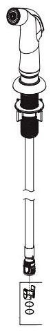 Peerless RP103755 Side Spray Hose Assembly w/ Support