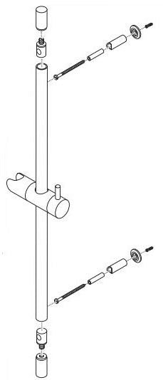 Brizo Quiessence RP42314BN Slide Bar Assembly