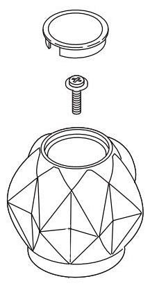 Peerless RP42848 Two Clear Knob Handle Kit