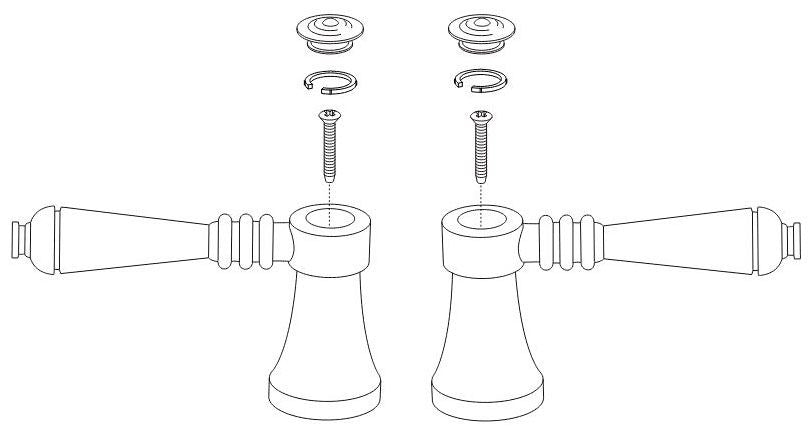 Brizo Tresa RP52399RB Single Metal Lever Handle Kit - Lavatory and Roman Tub