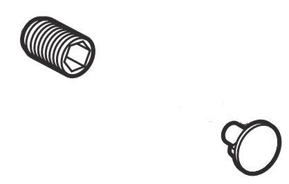 Delta Dryden RP54096SS Set Screw & Button Cover - Roman Tub