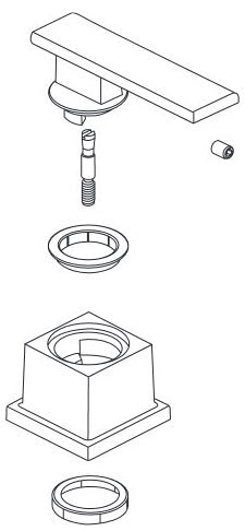 Delta Vero RP63350CZ Metal Lever Handle Kit - Cold - Bathroom