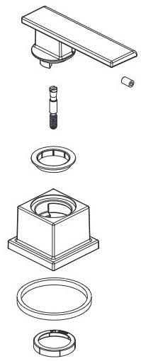 Delta Vero RP63356 Metal Lever Handle Kit - Cold - Roman Tub