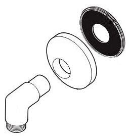 Brizo Odin RP73150GL Wall Outlet and Flange