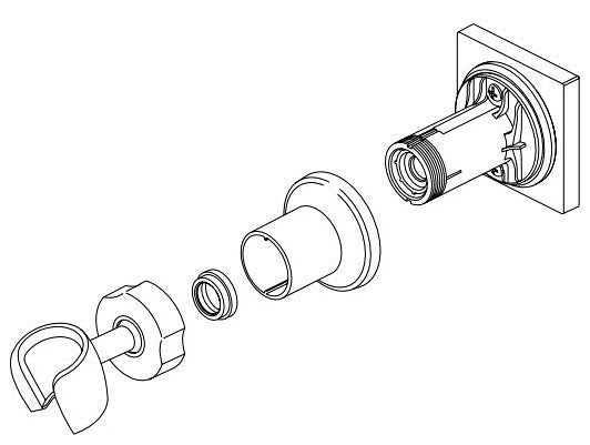 Brizo Siderna RP77095PC Wall Mount Assembly