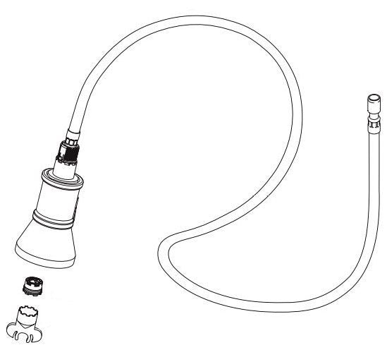 Brizo Artesso RP77553PN Wand, Hose Assembly, Hose Lead and O-rings