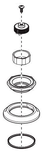 Brizo Rook RP81083NK Roman Tub Handle Base, Octagon, Seal, Nut
