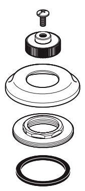 Brizo Rook RP81127GL Handle Base, Spline, Adapter, Screw, Nut & Gasjet